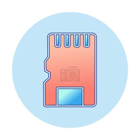 Illustration for Sd Card icon vector illustration - Royalty Free Image
