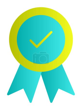 Illustration for Approved medal icon, vector illustration. - Royalty Free Image