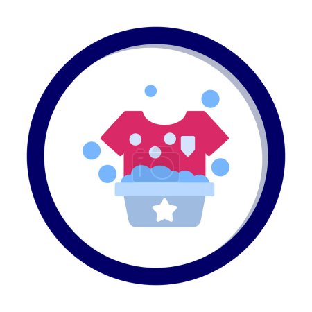 Illustration for Washing clothes simple icon, vector illustration - Royalty Free Image