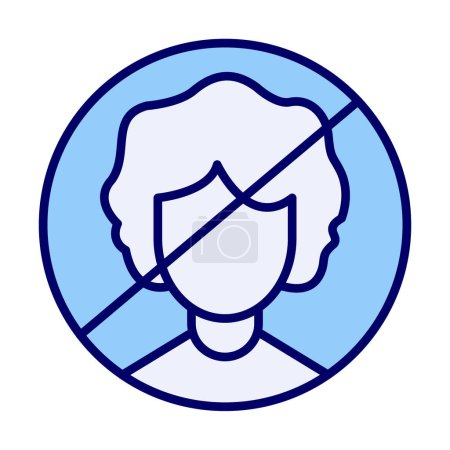 Ilustración de Persona no permitida icono web, ilustración vectorial - Imagen libre de derechos