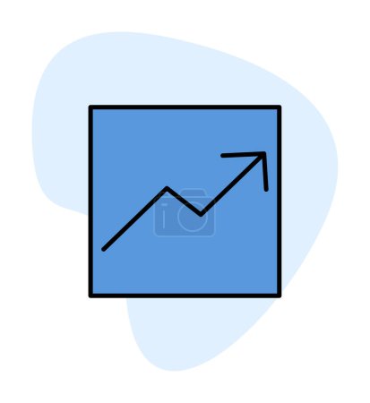 Téléchargez les illustrations : Simple icône de graphique d'économie d'entreprise, illustration vectorielle - en licence libre de droit