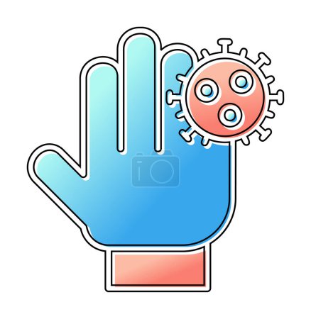 Téléchargez les illustrations : Illustration vectorielle de l'icône Mains sales - en licence libre de droit