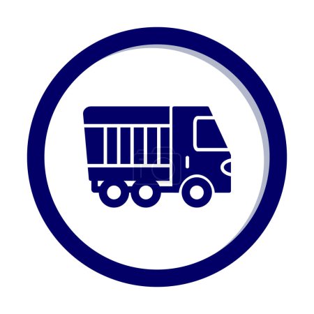 Ilustración de Icono del camión de reparto. ilustración del icono del vector para la web - Imagen libre de derechos