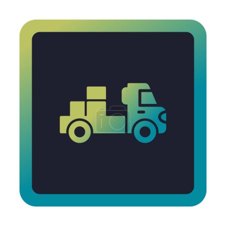 Téléchargez les illustrations : Icône de camion de livraison. illustration de l'icône vectorielle pour le web - en licence libre de droit