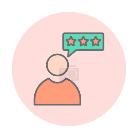 Ilustración de Revisión de clientes, ilustración de vector de icono de retroalimentación - Imagen libre de derechos