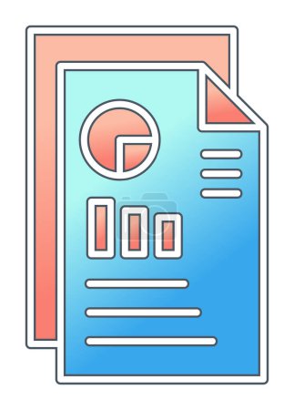 Illustration for Work report icon, vector illustration simple design - Royalty Free Image