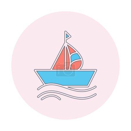 Ilustración de Barco icono vector ilustración diseño - Imagen libre de derechos