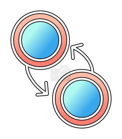 Illustration for Exchange web icon, vector illustration - Royalty Free Image