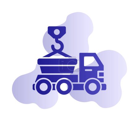 Ilustración de Icono de camión de salto, ilustración colorida del vector - Imagen libre de derechos