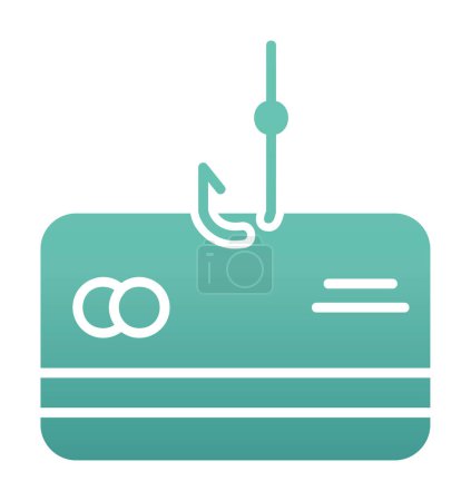 Illustration for Phishing line icon, security and hack, vector graphics - Royalty Free Image