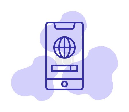 Illustration for Smartphone icon. simple illustration - Royalty Free Image