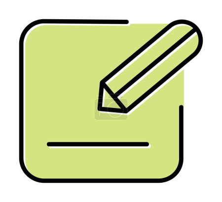 Téléchargez les illustrations : Modifier icône avec crayon, illustration vectorielle conception simple - en licence libre de droit
