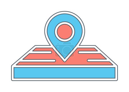 Ilustración de Icono de Pin de ubicación. Símbolo Gps, puntero de mapa - Imagen libre de derechos
