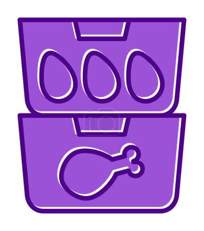 Illustration for Food Container icon vector illustration - Royalty Free Image