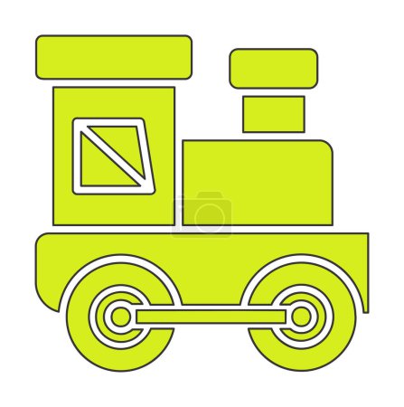 Téléchargez les illustrations : Illustration vectorielle de l'icône de jouet de train - en licence libre de droit
