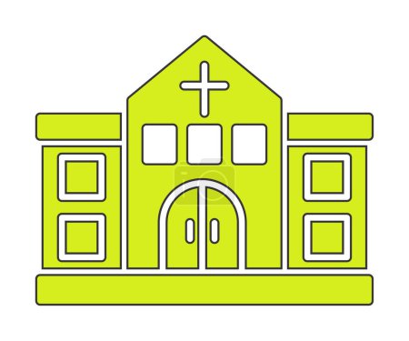 Téléchargez les illustrations : Icône de l'église, illustration vectorielle - en licence libre de droit