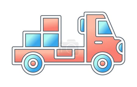 Téléchargez les illustrations : Icône de camion de livraison. illustration de l'icône vectorielle camion pour le web - en licence libre de droit