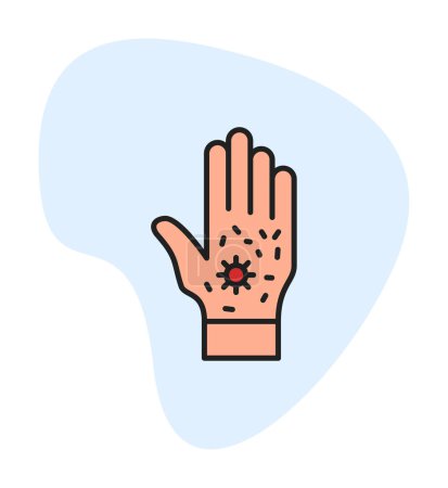 Ilustración de Icono de la mano sucia, ilustración vectorial - Imagen libre de derechos