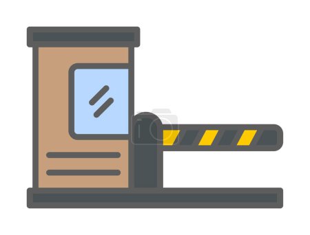Ilustración de Ilustración web del icono de barrera de estacionamiento - Imagen libre de derechos