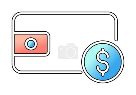 Ilustración de Billetera icono web ilustración simple - Imagen libre de derechos