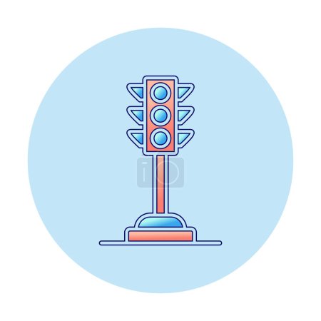 Illustration for Traffic light web icon illustration - Royalty Free Image