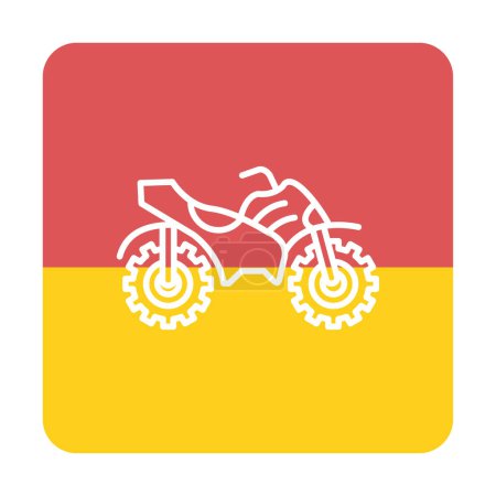Téléchargez les illustrations : Icône de vélo quad, illusion vectorielle - en licence libre de droit