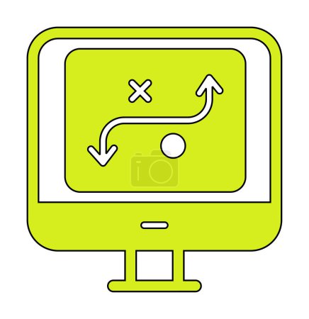 Ilustración de Icono de estrategia de negocio, ilustración vectorial diseño simple - Imagen libre de derechos
