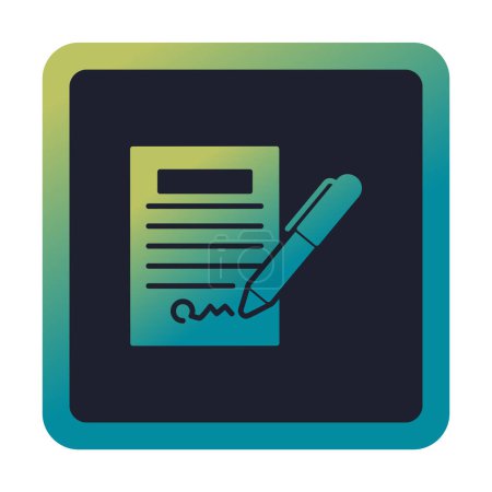 Ilustración de Contract icon, vector illustration simple design - Imagen libre de derechos