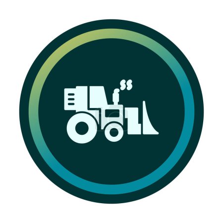 Téléchargez les illustrations : Bulldozer icon vector logo illustration - en licence libre de droit