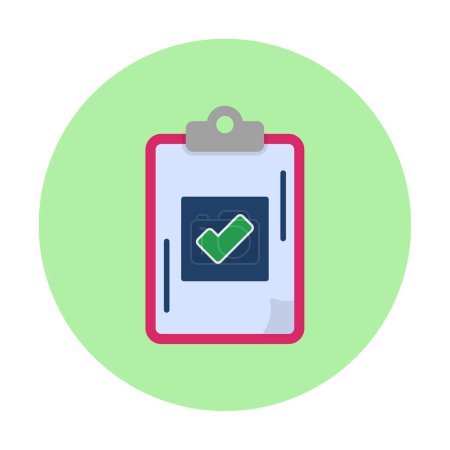 Illustration for Task list with check mark icon, vector illustrator - Royalty Free Image