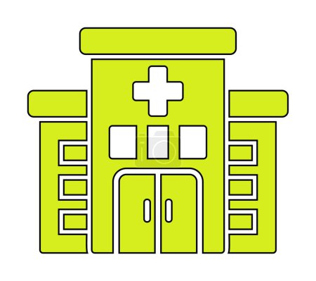 Illustration for Hospital building flat style vector - Royalty Free Image