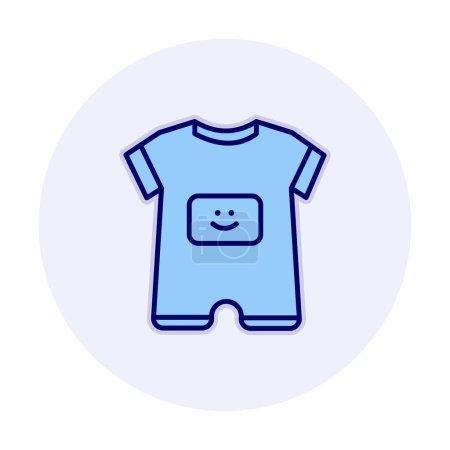 Téléchargez les illustrations : Icône de tenue de bébé garçon, illustration vectorielle - en licence libre de droit