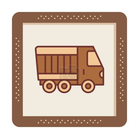 Illustration for Delivery vector icon thin line style - Royalty Free Image