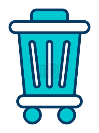 Illustration for Trash bin web icon, vector illustration - Royalty Free Image