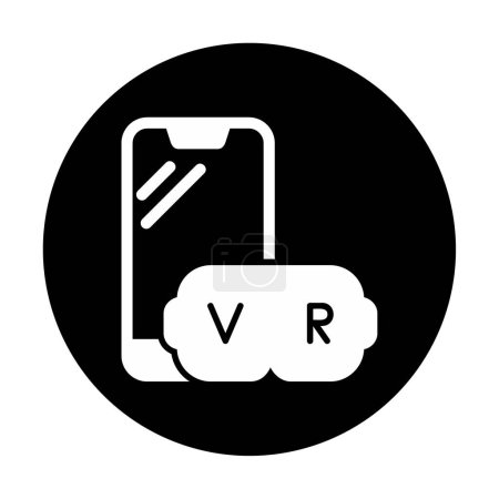 Téléchargez les illustrations : Illustration vectorielle icône réalité virtuelle - en licence libre de droit