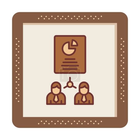 Ilustración de Work Distribution web icon, vector illustration - Imagen libre de derechos