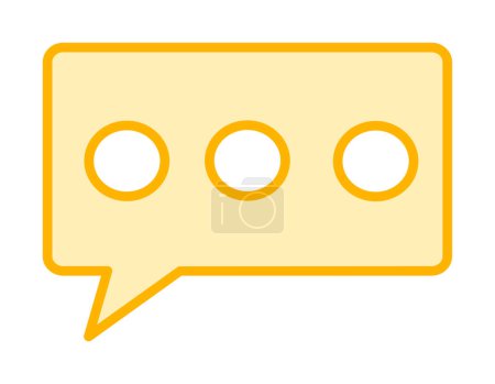 Illustration for Simple chat icon, speech bubble, vector illustration - Royalty Free Image