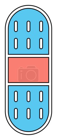 Illustration for Bandage Plaster Minimalistic Flat Line Outline Icon - Royalty Free Image