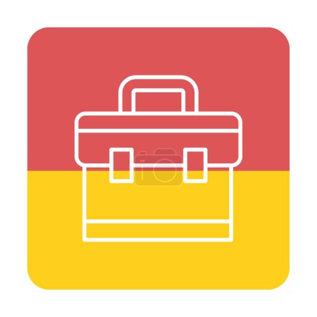 Aktentasche Vektor flaches Symbol. Business-Case-Symbol, Koffer-Emoji, Vektorillustration