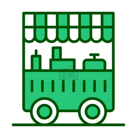 Illustration for Vector illustration of Food Cart icon - Royalty Free Image