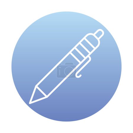 Téléchargez les illustrations : Illustration vectorielle d'icône de stylo bille - en licence libre de droit