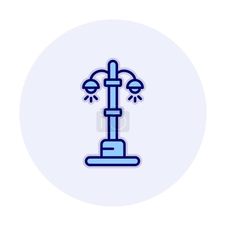Illustration for Street Light vector color line icon - Royalty Free Image