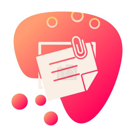Illustration for Sticky Notes icon vector illustration - Royalty Free Image