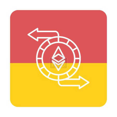 Ethereum Exchange icône web, illustration vectorielle. signe éthérique, pictogramme crypto-monnaie