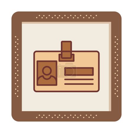Illustration for Identity card icon, vector illustration simple design - Royalty Free Image