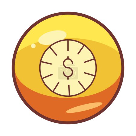 Illustration for Dollar coin icon vector illustration - Royalty Free Image