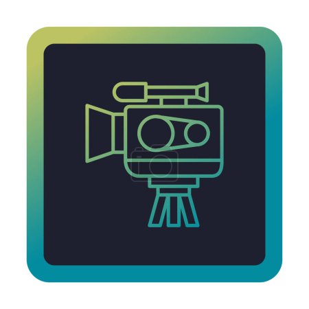 Illustration for Video camera. web icon simple illustration - Royalty Free Image