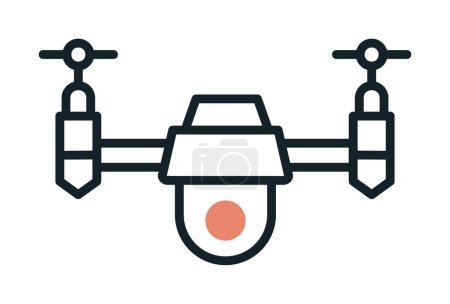 Ilustración de Contorno Drone icono elemento de diseño - Imagen libre de derechos