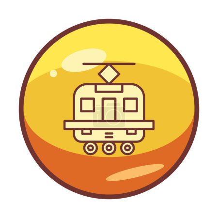 Ilustración de Signo de tranvía icono. Trendy Tram signo logo - Imagen libre de derechos
