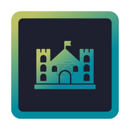 Illustration for Castle icon. vector illustration - Royalty Free Image